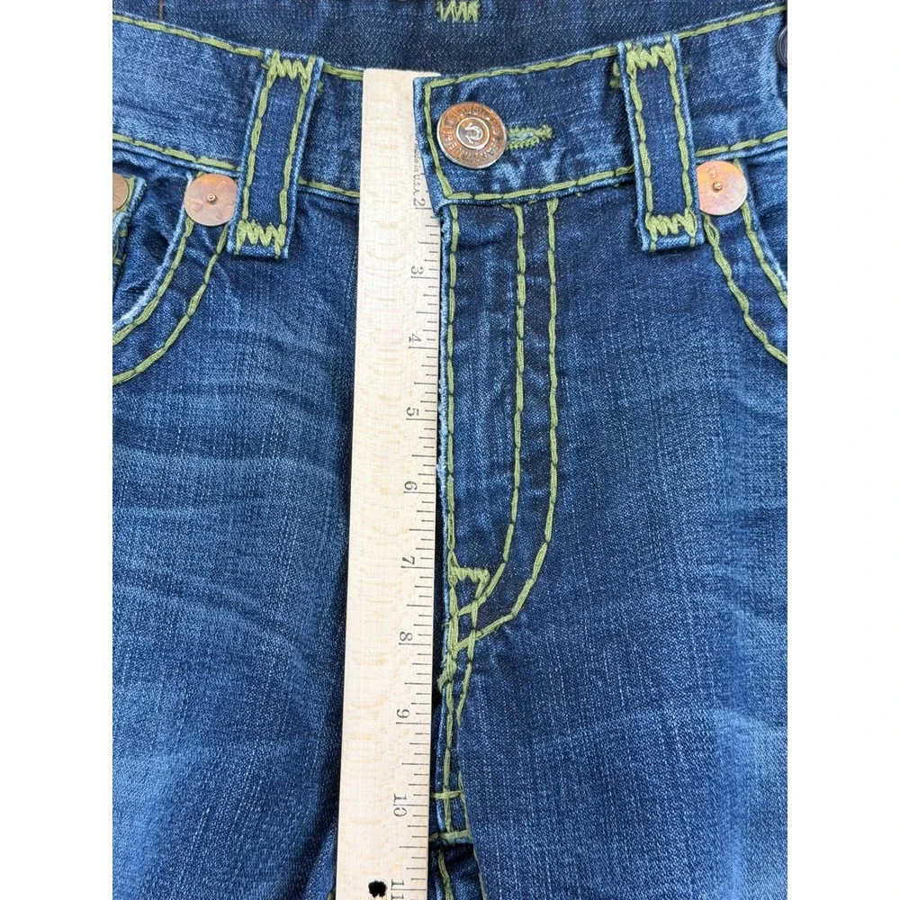 True Religion Billy Super T Jeans Mens‎ 36 Blue Denim Straight Leg World Tour